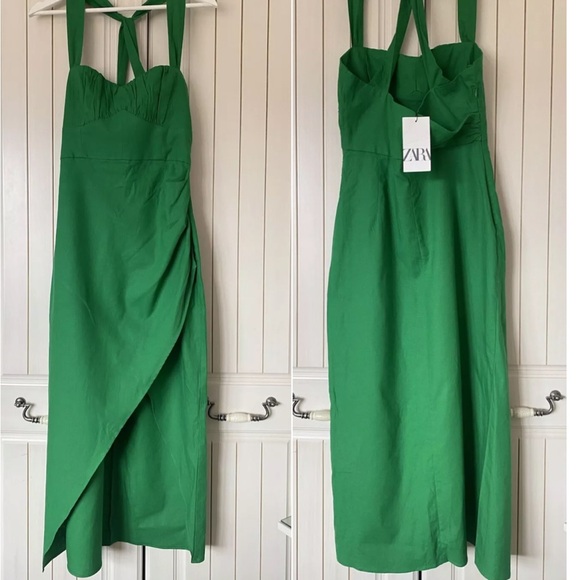 ZARA LINEN BLEND DRESS NWT - Picture 12 of 12